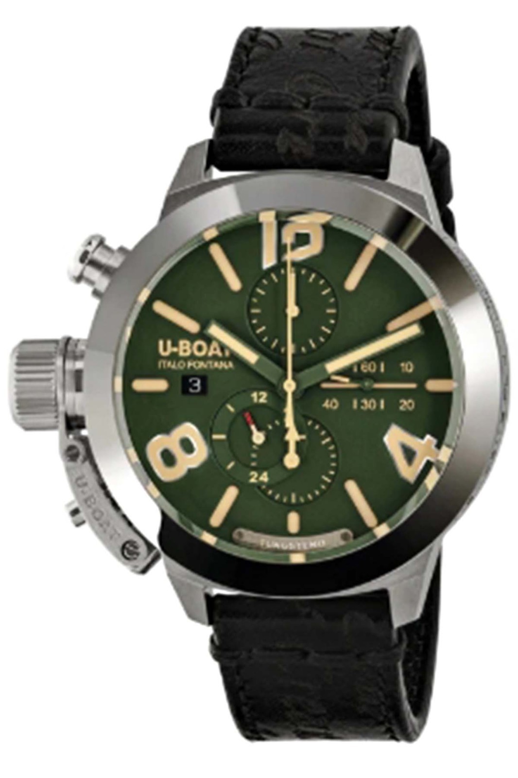 U-Boat Classico Tungsteno CAS Automatic Chronograph Stainless Steel Green Dial B