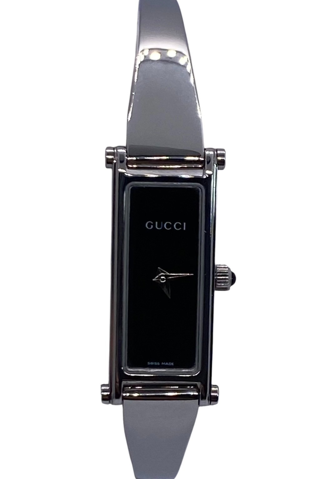 GUCCI 1500L Silver Black WOMEN’S WATCH VINTAGE From Japan