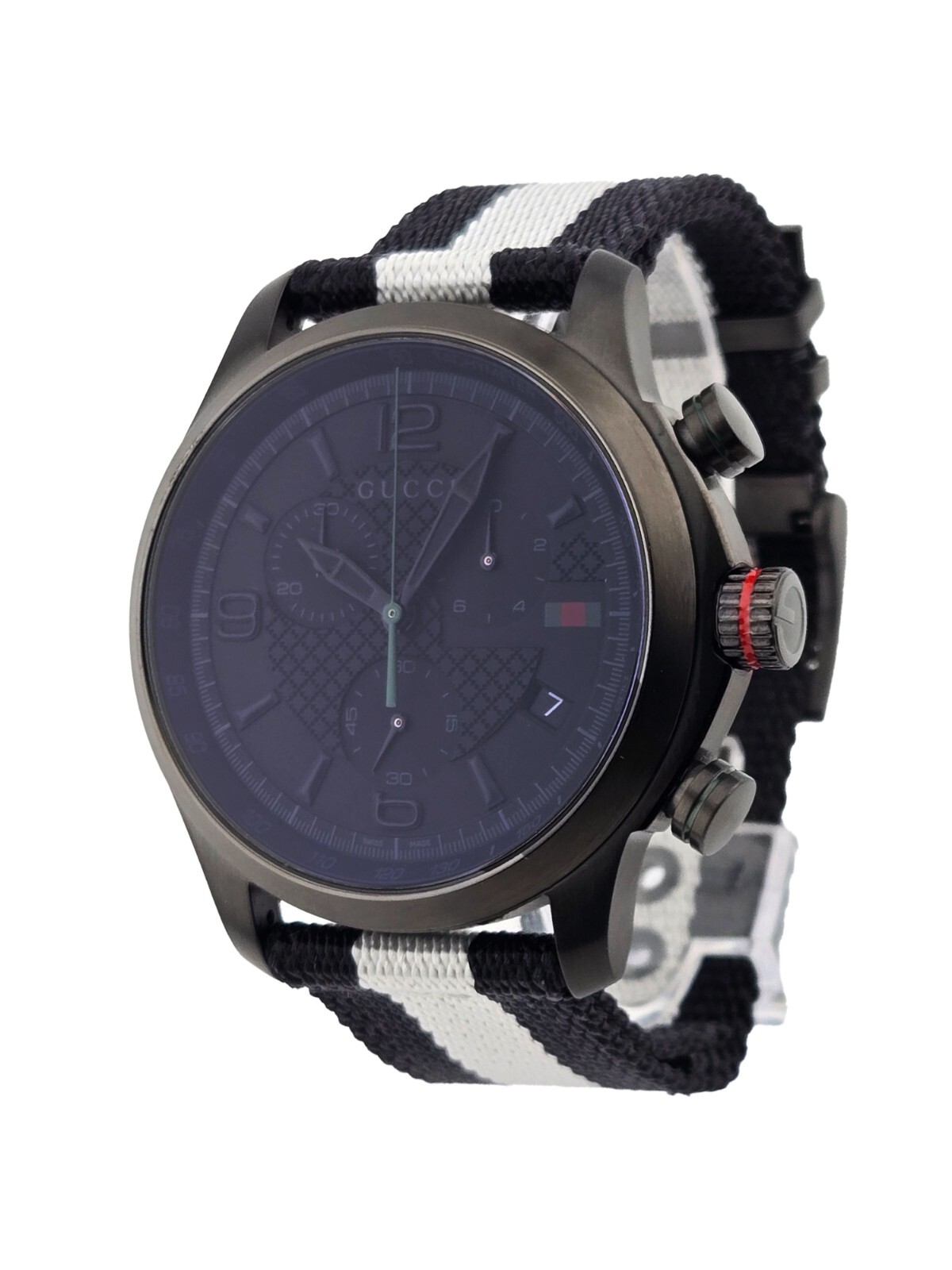 Gucci Men’s G-Timeless Black Dial Two Tone Watch – YA126244A ($1390 MSRP)
