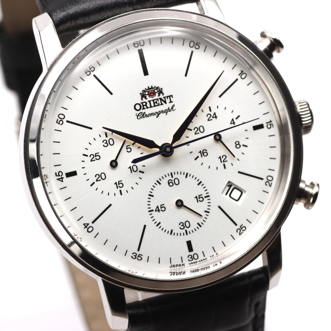 Orient VR32UAA0 Chronograph Watch White Dial Japanese Quartz Timepiece NB/NA