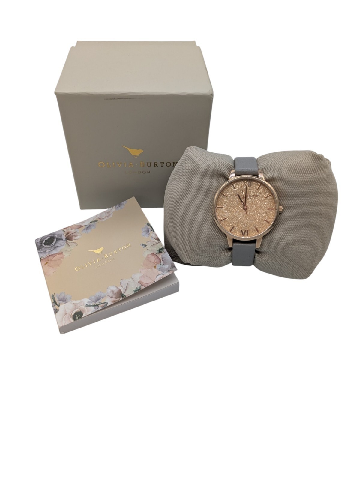 Olivia Burton Classic Watch In Grey Lilac And Rose Gold Comes With Box (HO)