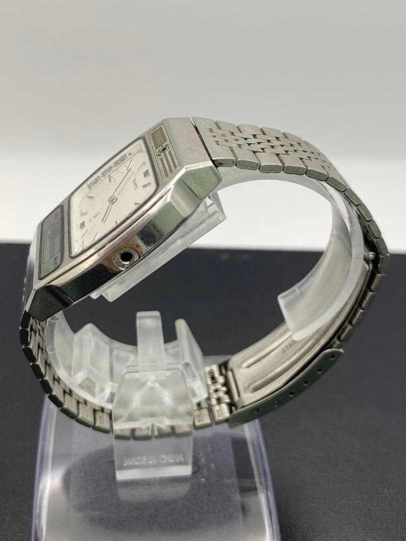 Working condition, broken crown. SEIKO quartz analog-digital hybrid wristwatch f