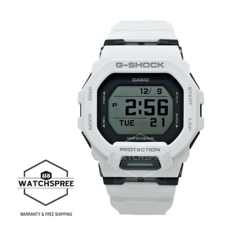 Casio G-Shock G-SQUAD Bluetooth® White Resin Band Watch GBD200-7D GBD-200-7