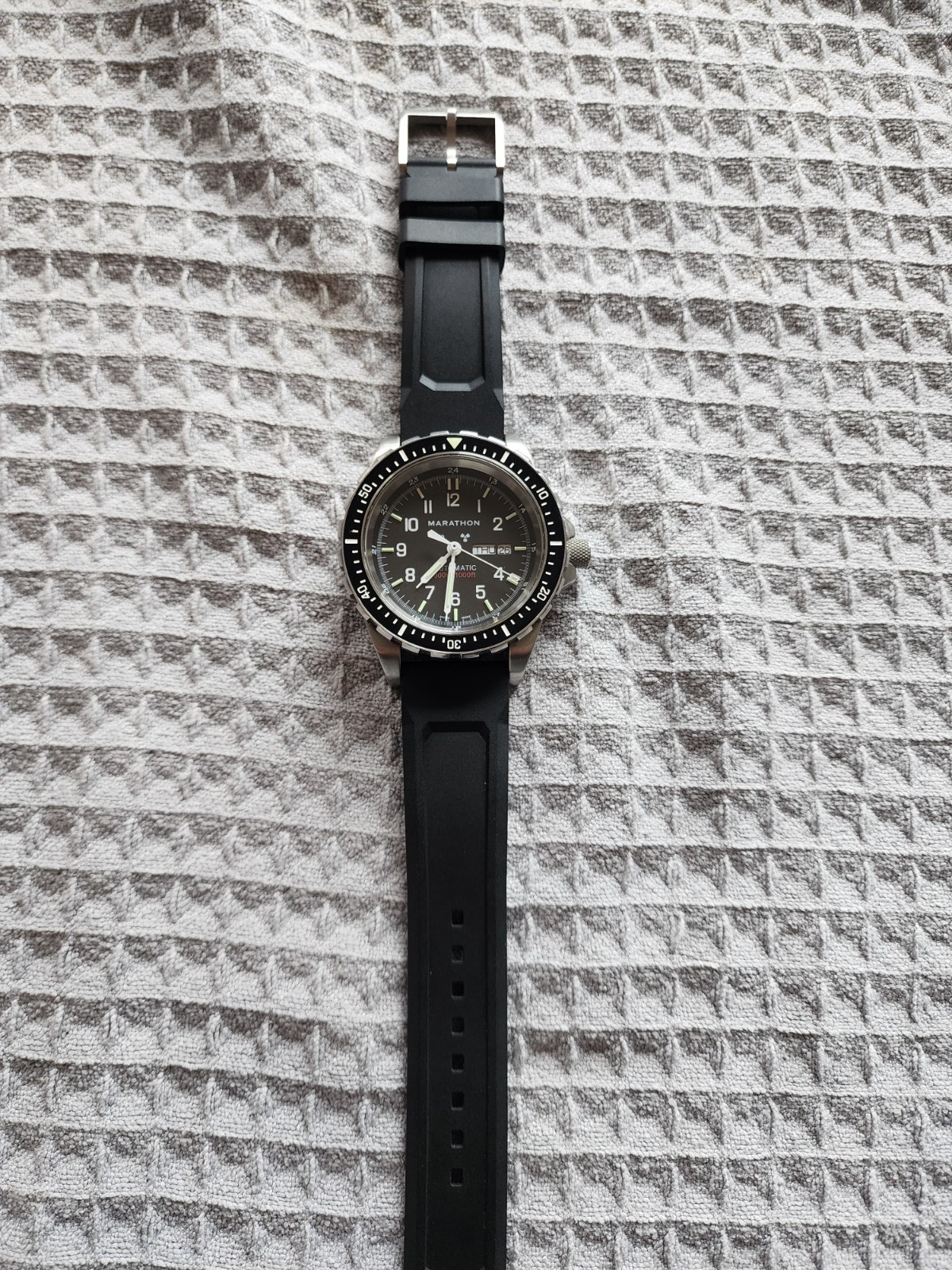 Marathon JDD 46mm Automatic w/ 2 Additional Marathon Straps, Box And Papers