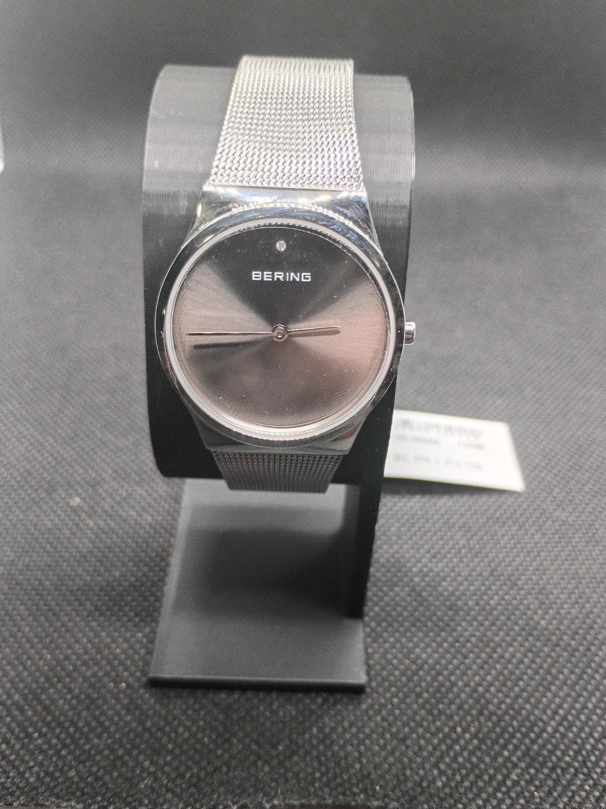 Bering Classic Quartz Movement Gun Smoke Gray Dial Ladies Watch 12130-602 NWT