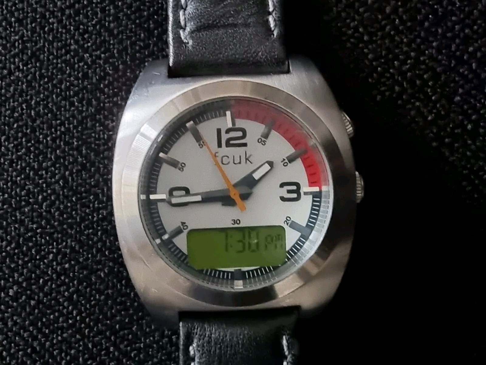 FRENCH CONNECTION HYBRID LED ALARM WATCH UNRELEASED SAMPLE WORKING WITH FAULT