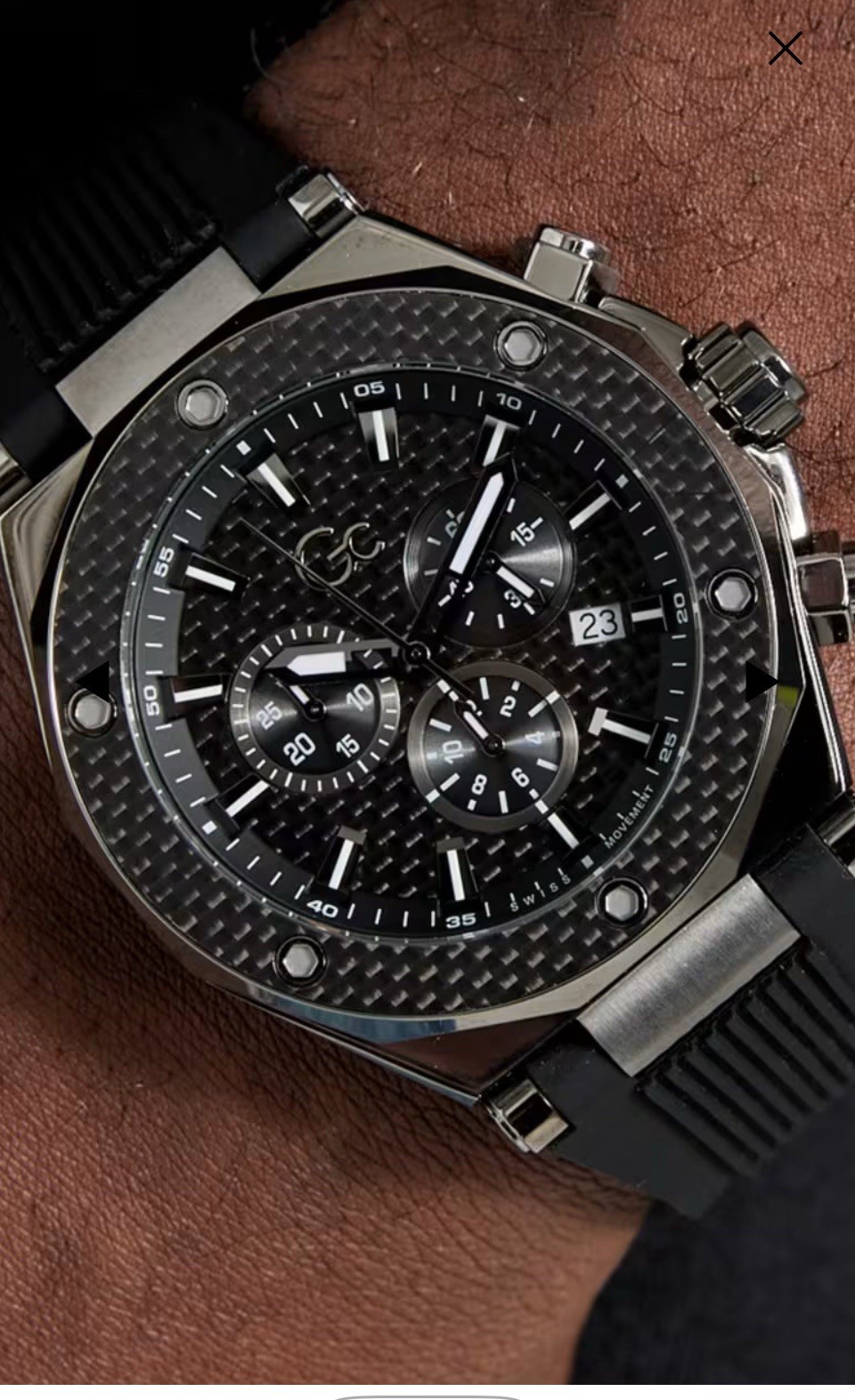 Guess Collection Swiss Chronograph 44mm. Gunmetal.