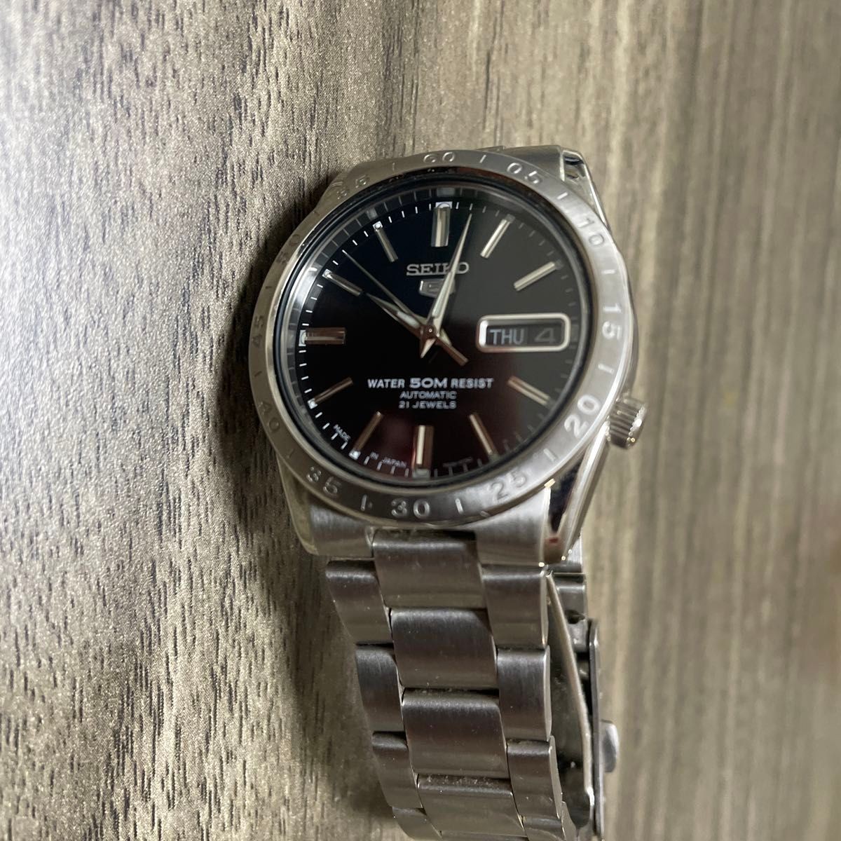 SEIKO 5 Automatic Wristwatch Black Dial 7S26 0762