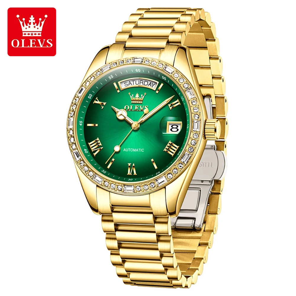 OLEVS Waterproof Classic Automatic Mechanical Luminous Calendar Watch for Men