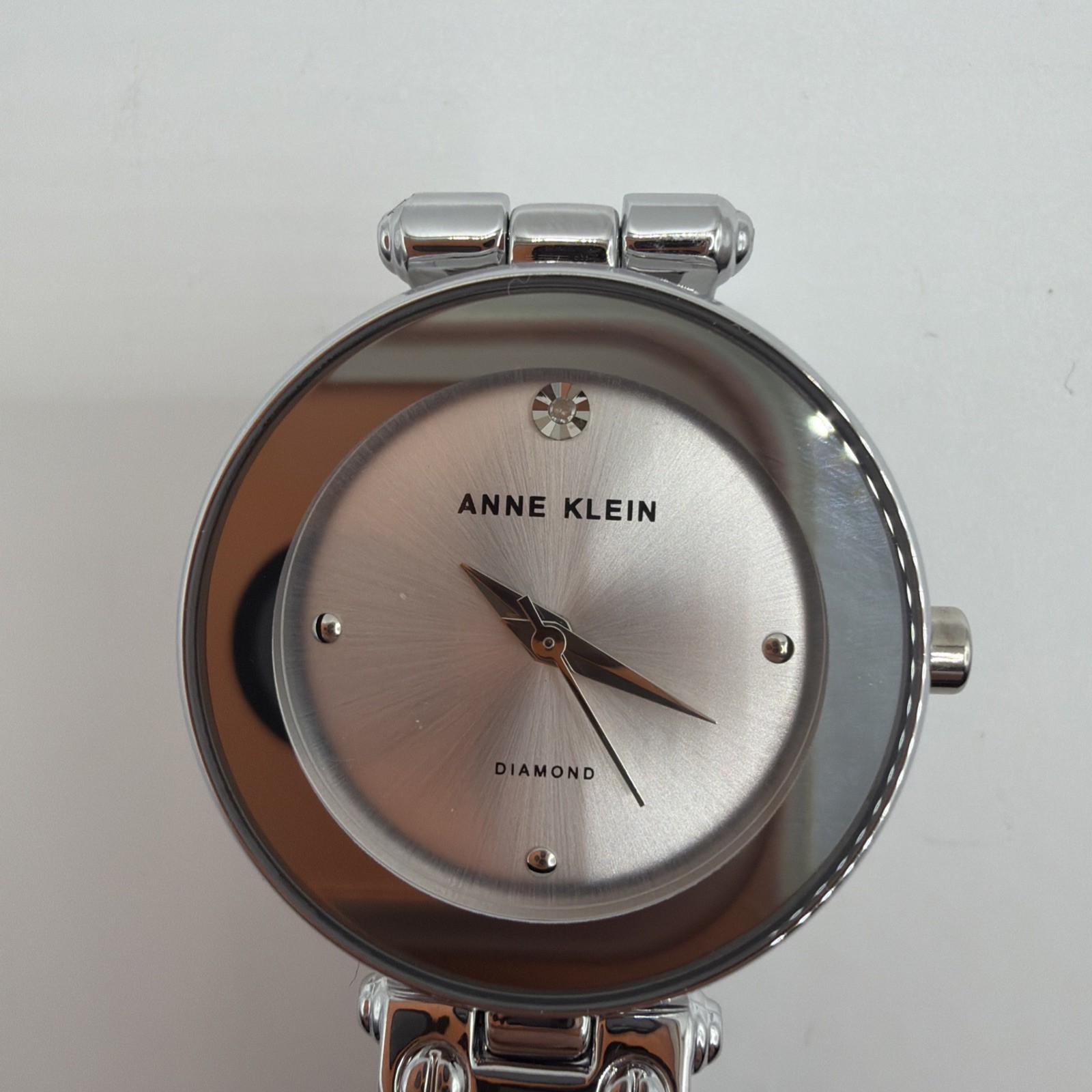 Anne Klein Off White-Tone and Grey Dial Ladies Watch AK-1981 Y121F