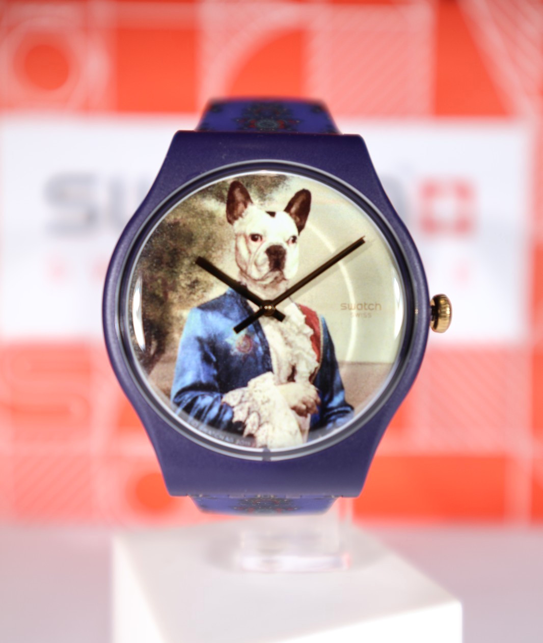 New Limited Swiss Swatch Sir Dog Unisex Adults Watch SUON120 41MM Purple