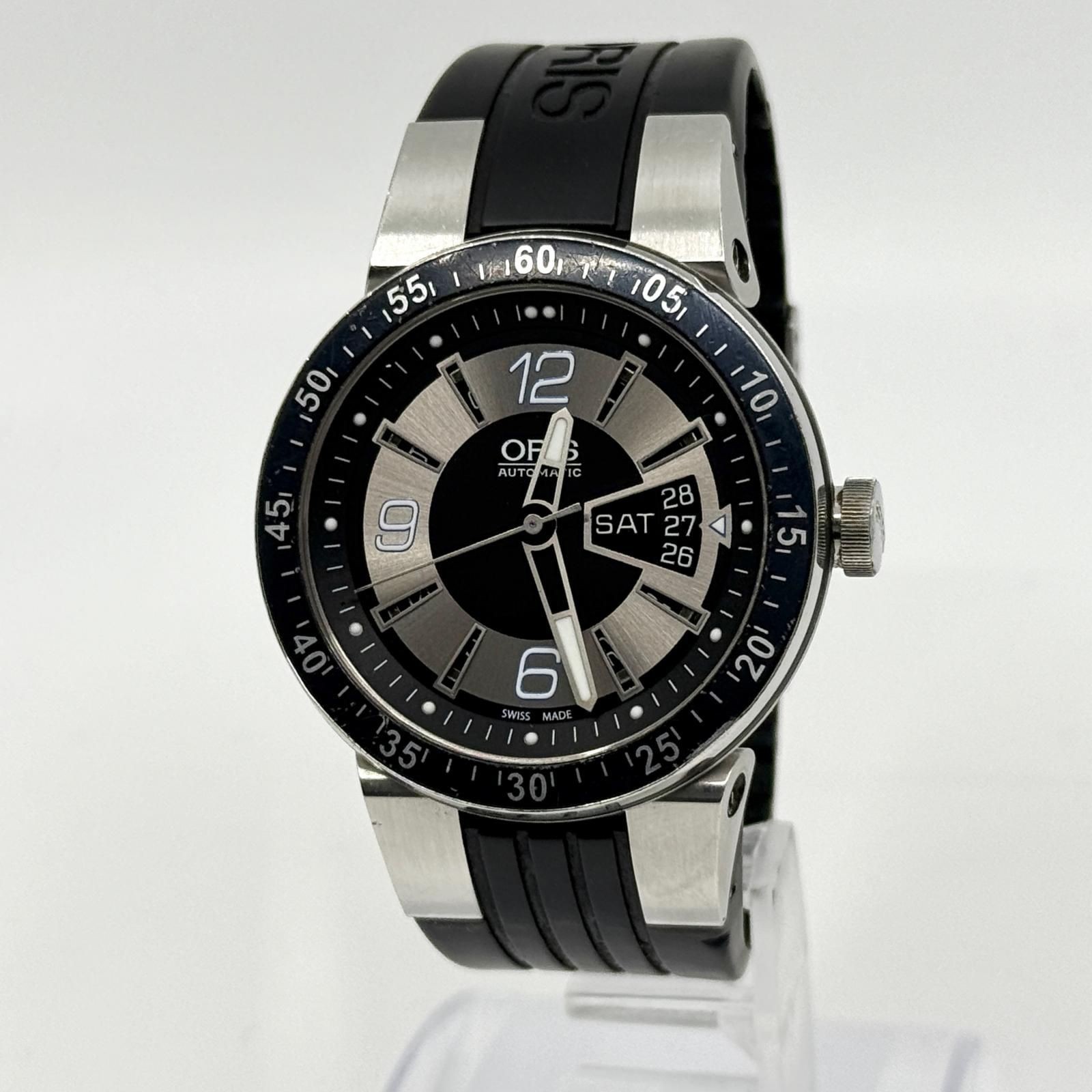 Oris Williams F1 Team Day Date Automatic Black Silver Dial Mens Watch 7613