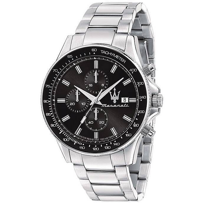 Watch Maserati Challenge Chronograph Men’s R8873640015 Steel 1 23/32in Black