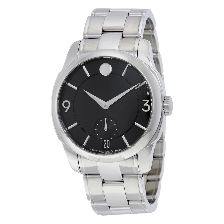 Movado Men’s LX Black Dial Stainless Steel Watch Model No. 0606626, MSRP: $1036
