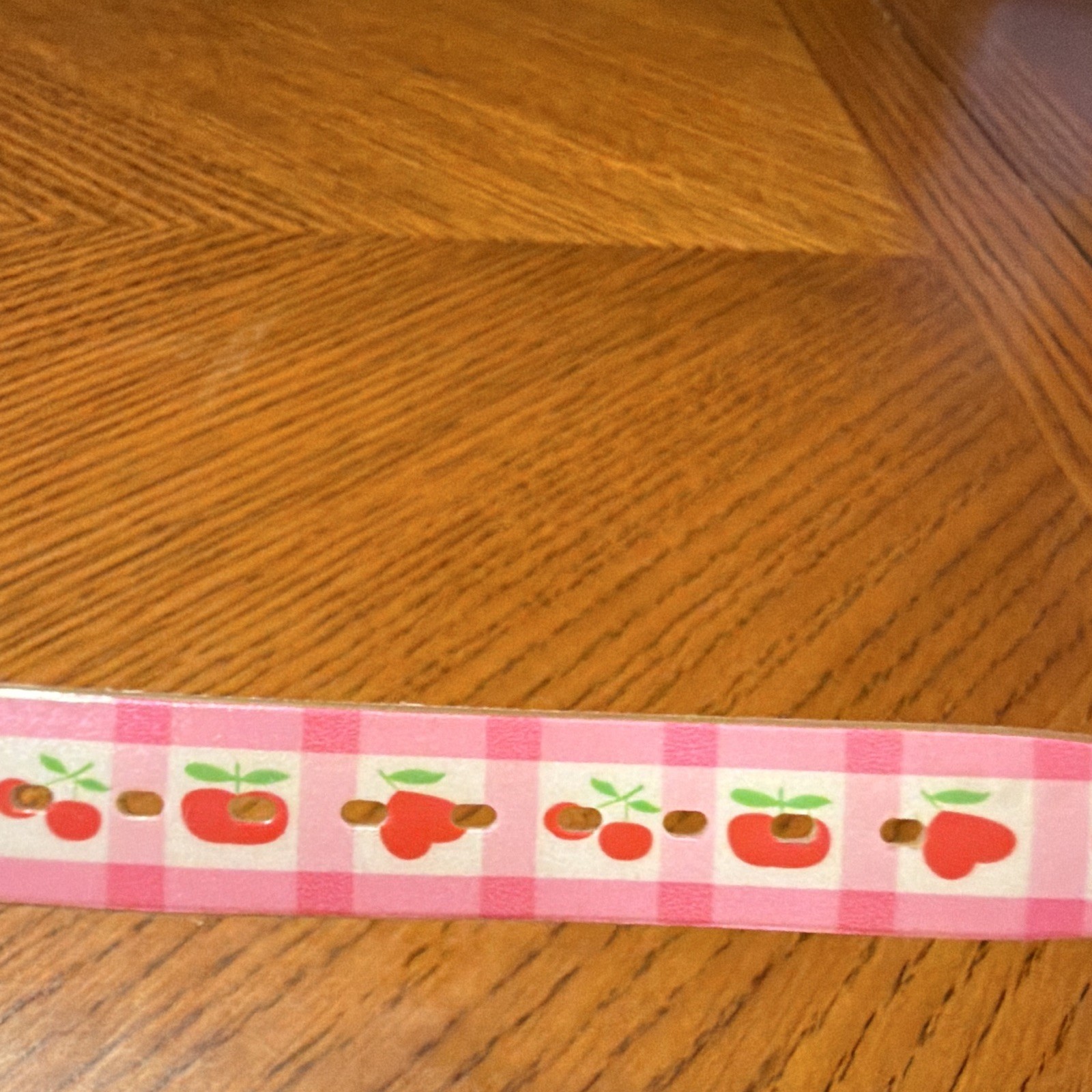 Swatch Lady Quartz Analog Fruit Dial Clear Plastic Case Pink Strap 25mm