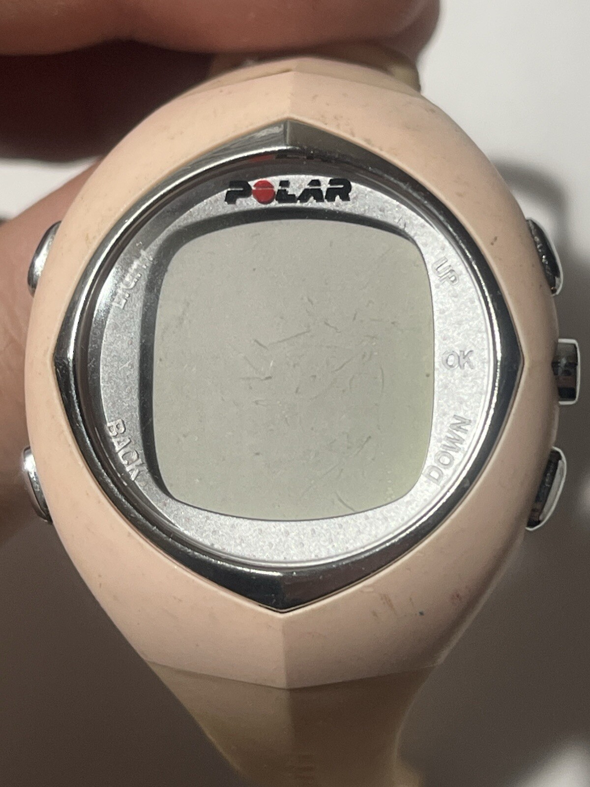 Polar Pink Plastic Resin Digital Quartz Watch Battery Operated Wristwatch Sports
