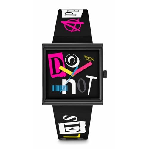 Swatch PIERCED EDGE SO34B100 41.8mm Quartz Watch New from JAPAN FS