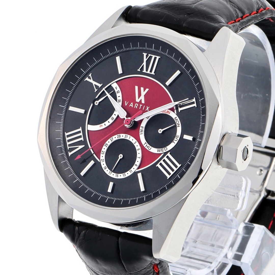 Batix Vartix Alive Day Date Power Reserve PR02 Automatic Red Black Used TOMI-0
