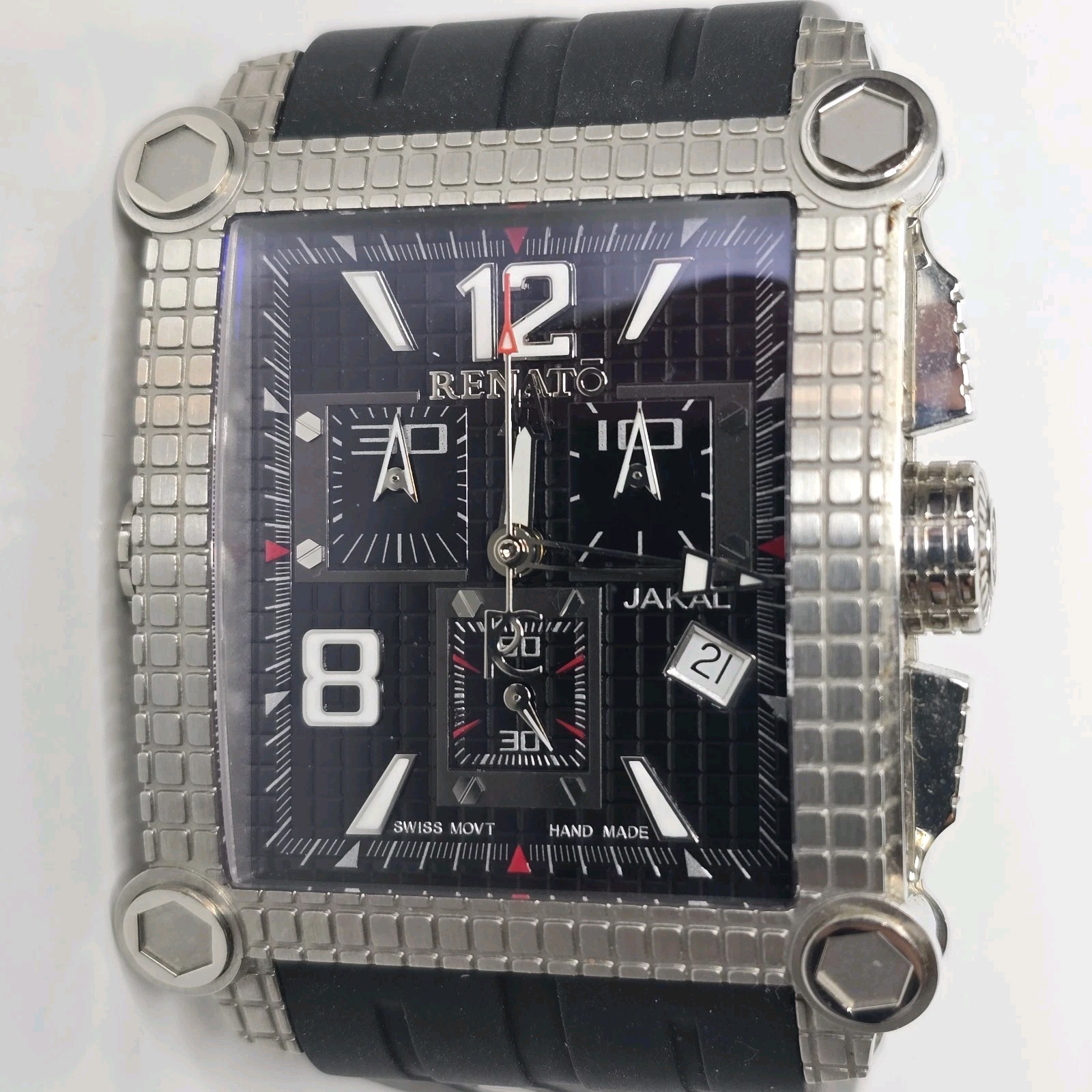 Renato Collezioni Jakal Swiss Quartz Chronograph Watch Black 40mm