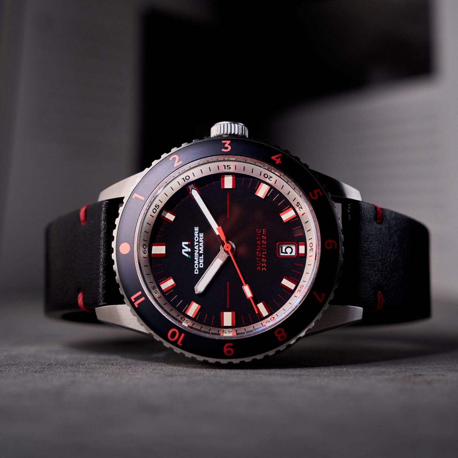 Tropea Automatic Black / Black Leather | Black Dial Wristwatch DD-8026-02