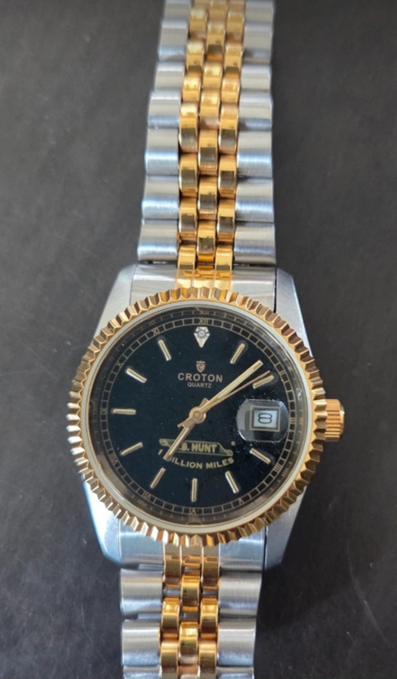 Croton Mllion Mile JB Hunt Two-Tone Stainless Steel Watch With Diamond Marker
