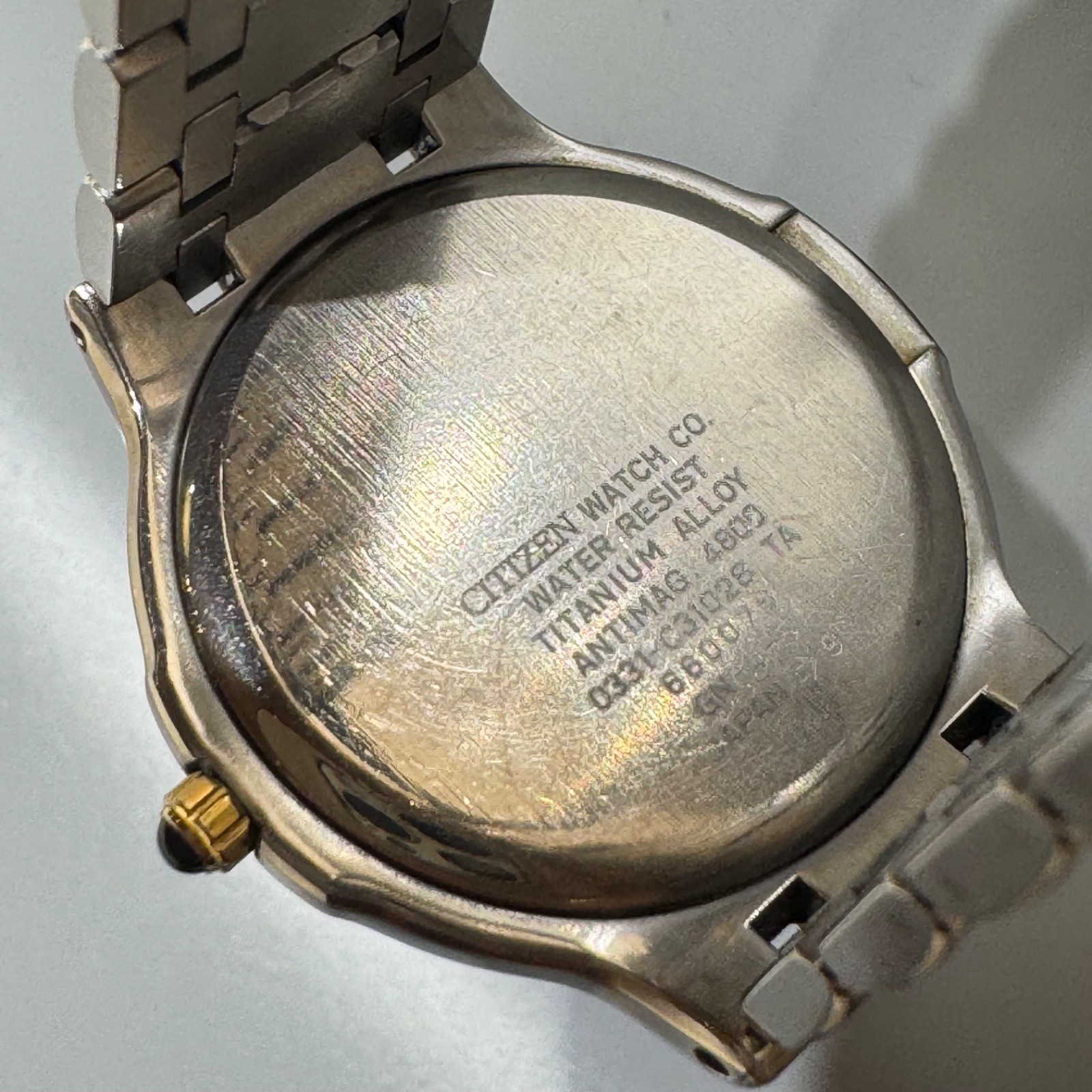 Citizen Exceed 0331-C31026 TA Titanium Quartz Men’s Watch Off-white Roman Not Wo