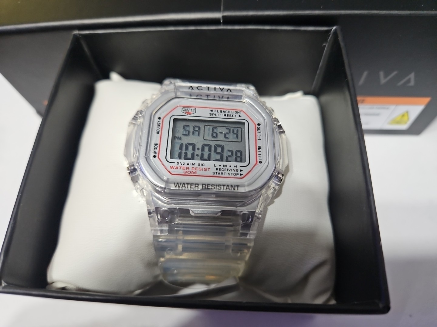 Activa Retro X Invicta Men’s Digital Watch 44.5mm Transparent NIB $89 Retail
