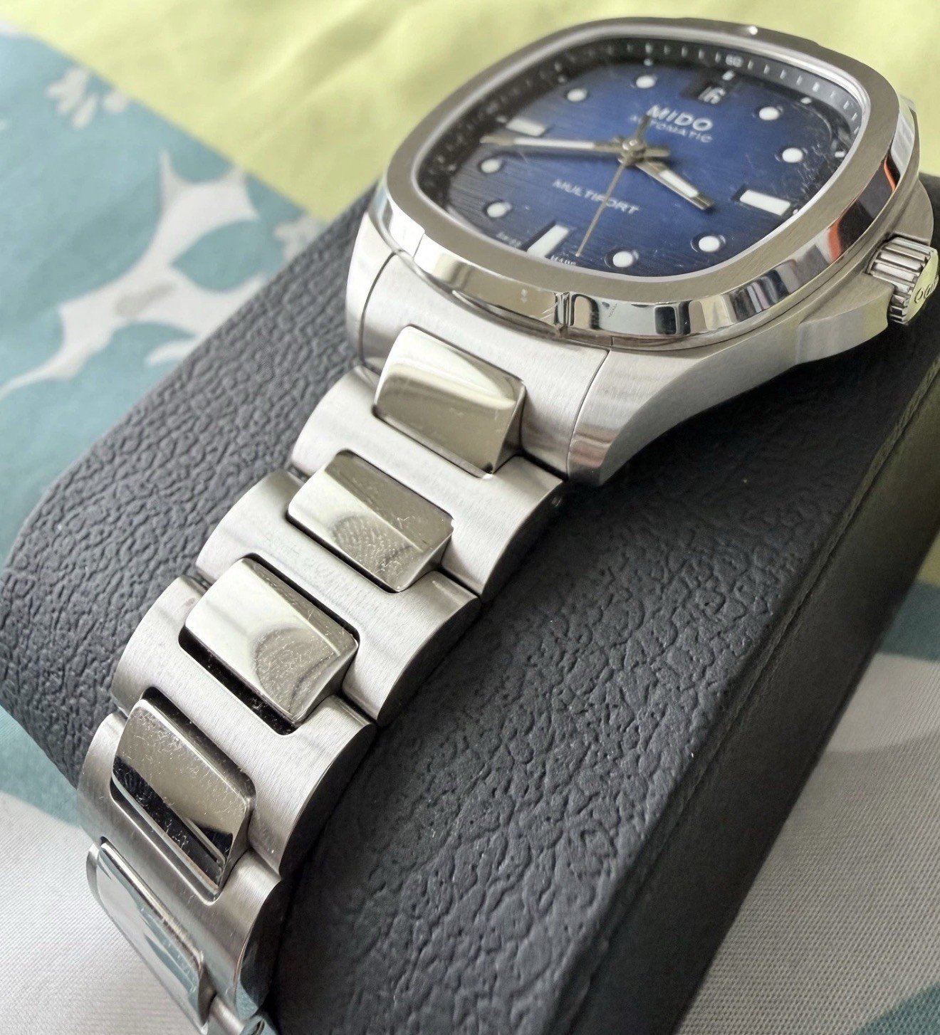 MIDO Multifort Automatic Blue Dial Steel Bracelet Sapphire Date 100m Box Papers
