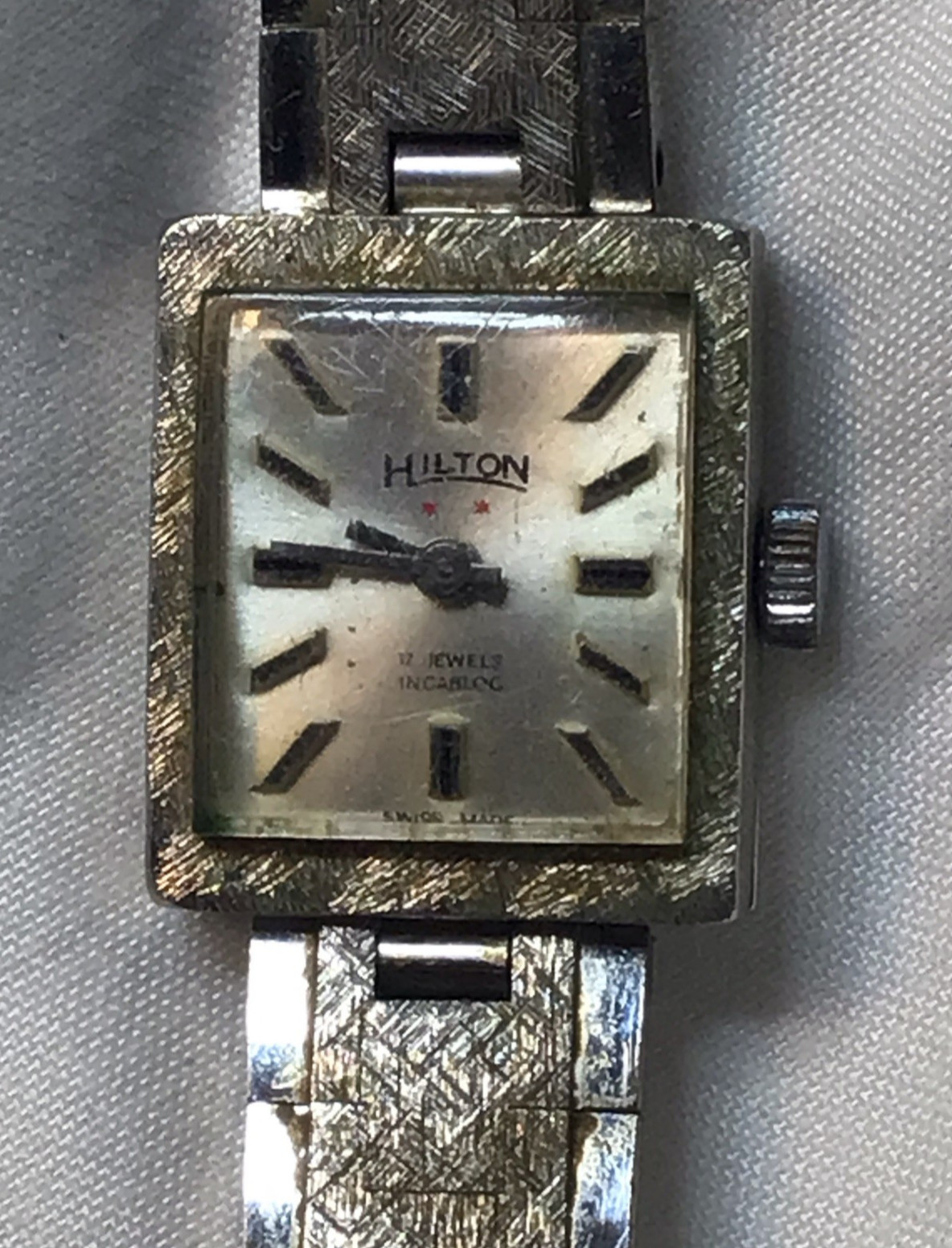 Hilton 1950s/60s Ladies Stainless Steel/Silver Tone Watch, Swiss 17 Jewel
