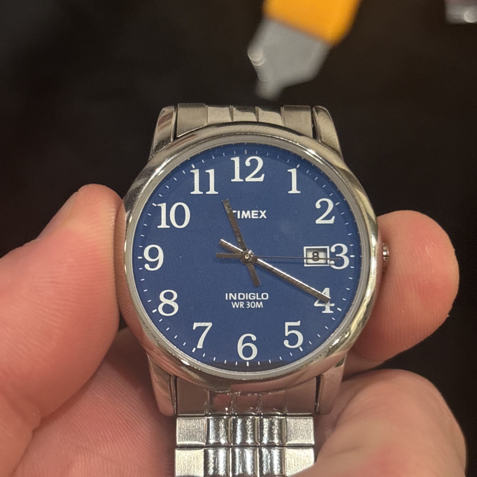 Timex Easy Reader Main Line Quartz Blue Dial Men’s Indiglo 40MM Case Watch