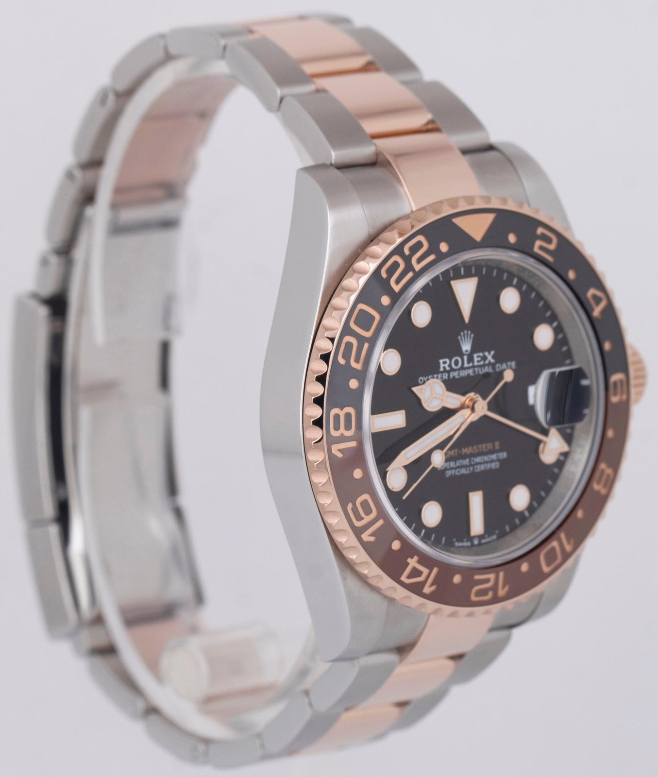 2019 PAPERS Rolex GMT-Master II ROOT BEER Two-Tone 18K Gold 40mm 126711 CHNR BOX