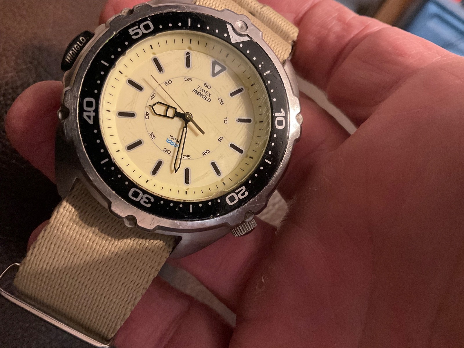 TIMEX INTREPID VINTAGE 1995 Dive WATCH With INDIGLO Dial, Famous JFK Jr Watch