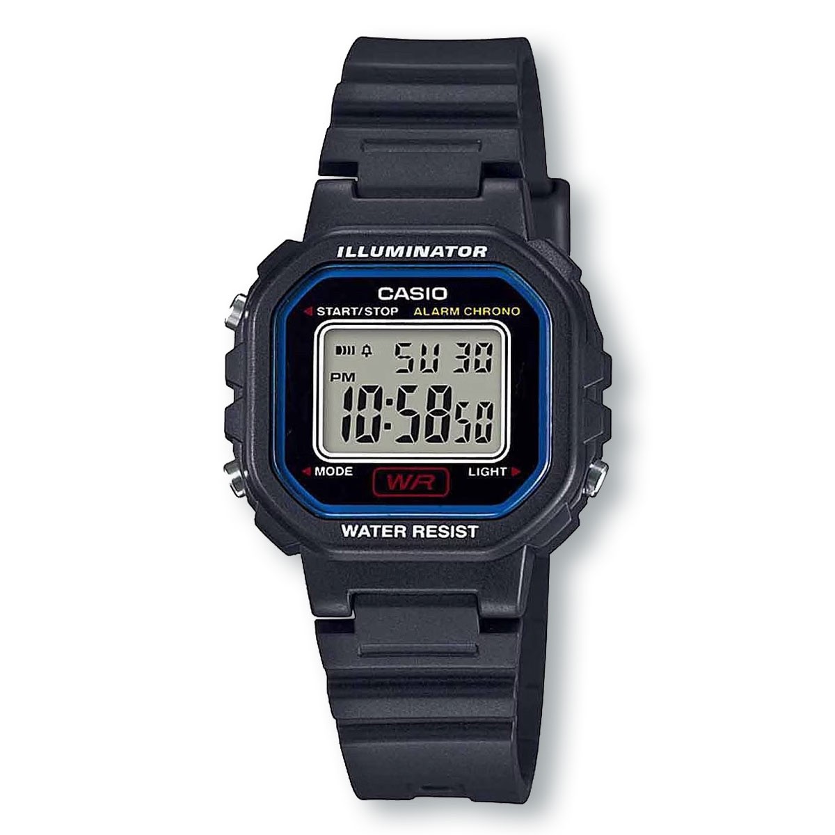CASIO LA20WH-1C Illuminator Chronograph Watch, Black