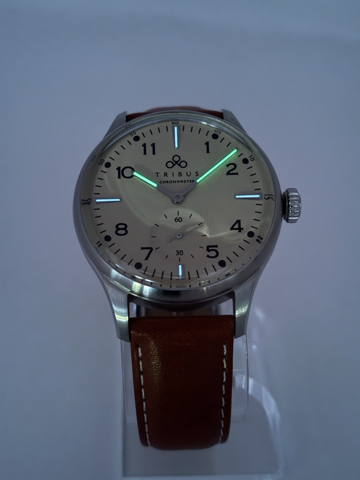 Tribus TRI-01 Small Second COSC Men’s Automatic Watch – Cream