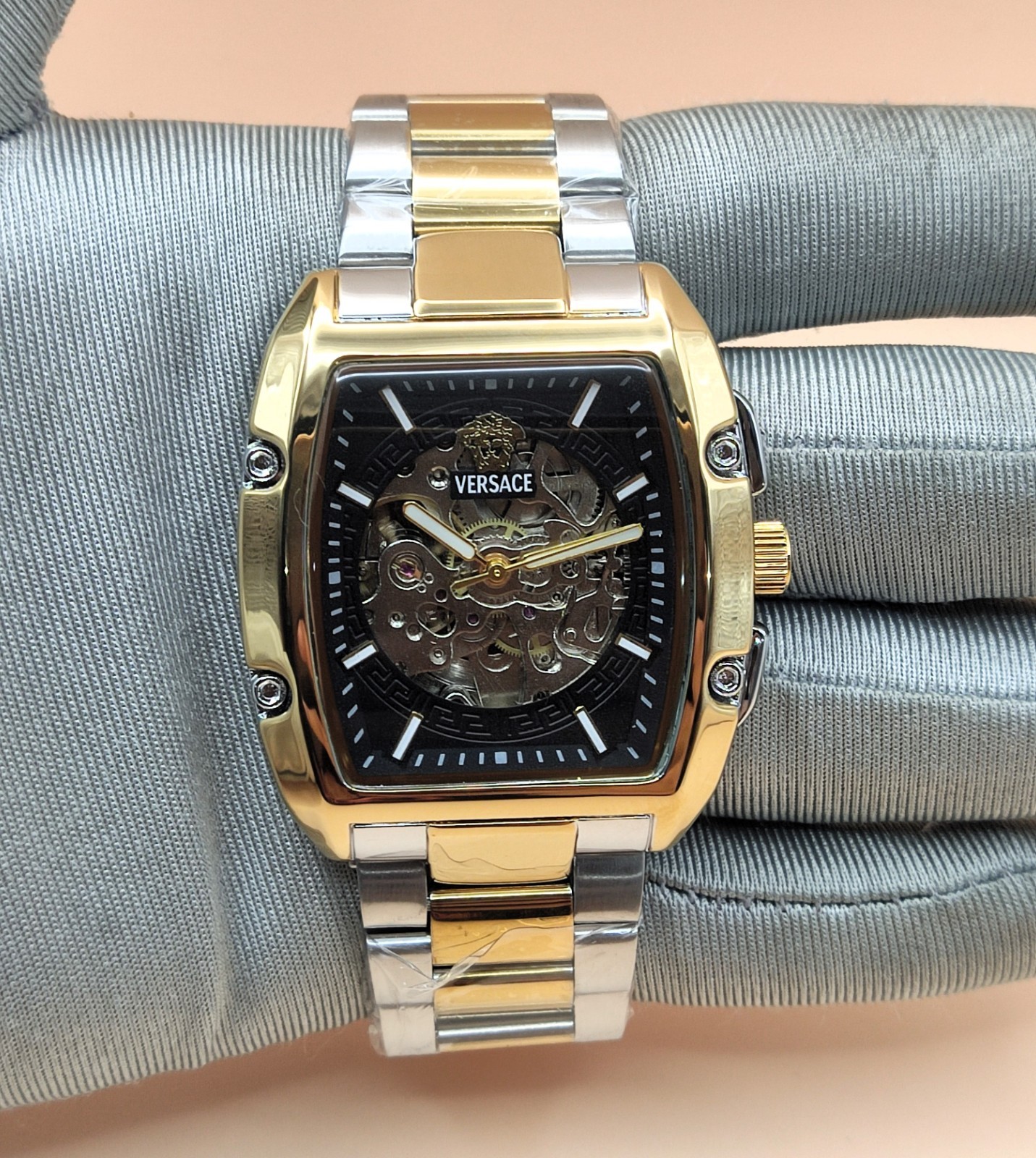Amazing Versace Automatic Black Dial Analog Refurbished Men’s Wrist Watch
