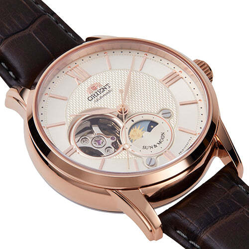 ORIENT CLASSIC SUN＆MOON RN-AS0002S Mechanical Automatic Watch Brown Band 42mm