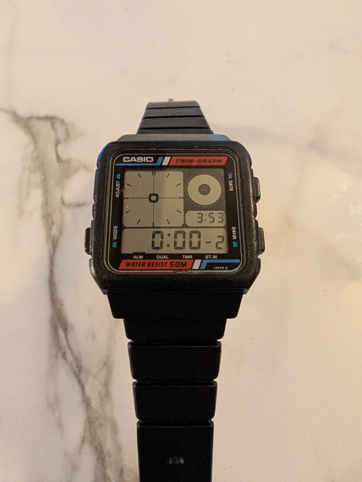 Casio Twin-Graph AE-20w extremely rare. partially functional see description