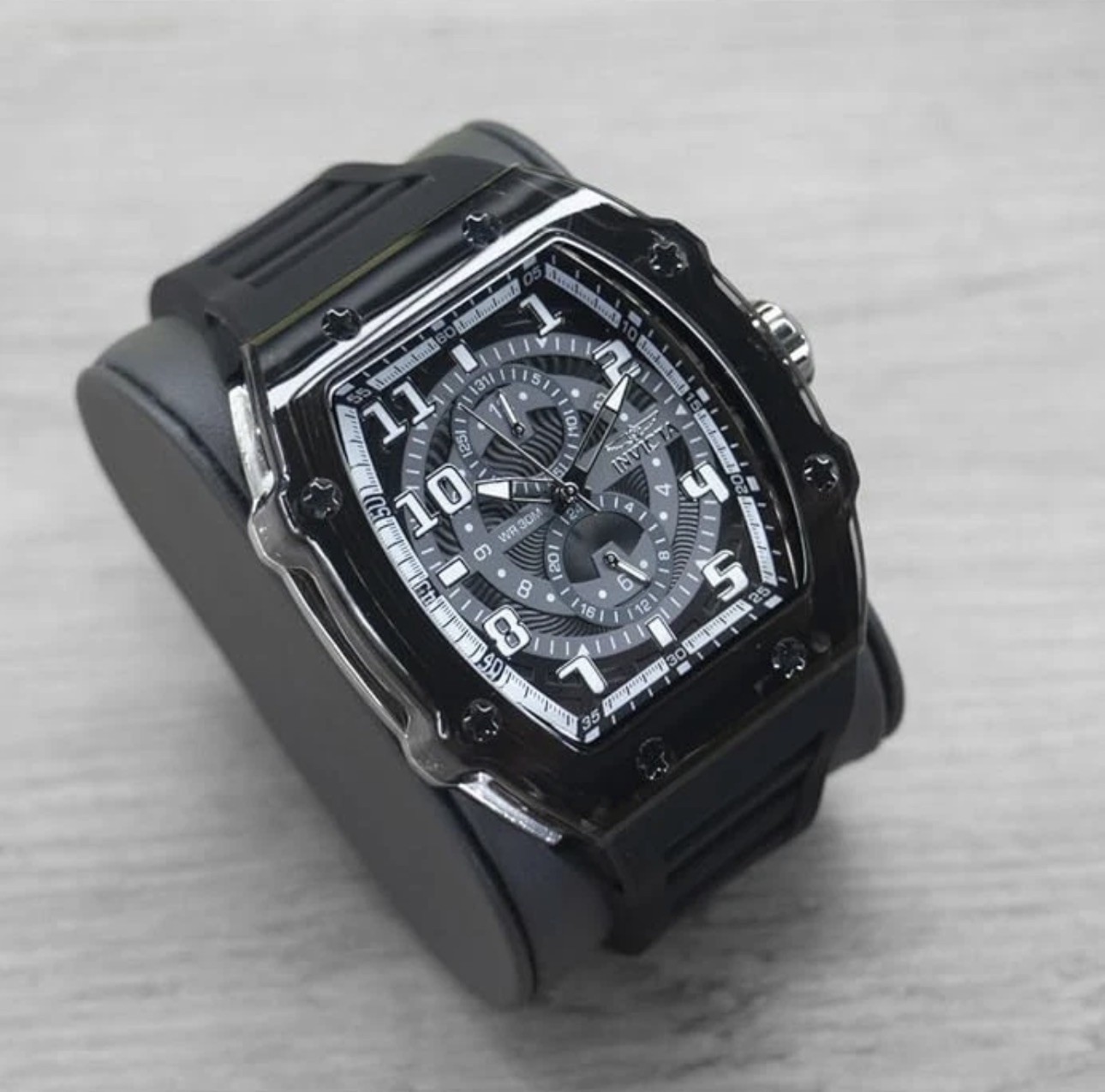 Invicta Racing Cyclone Podium Men’s 48.5mm, Black case /Black Dial New 48450