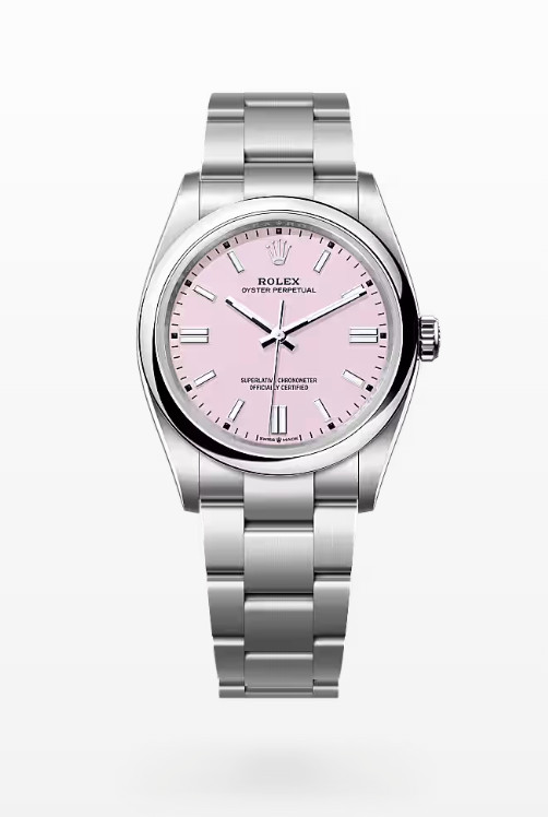 2025 Rolex Oyster Perpetual 36mm Candy Pink Dial Steel Watch 126000 Unworn