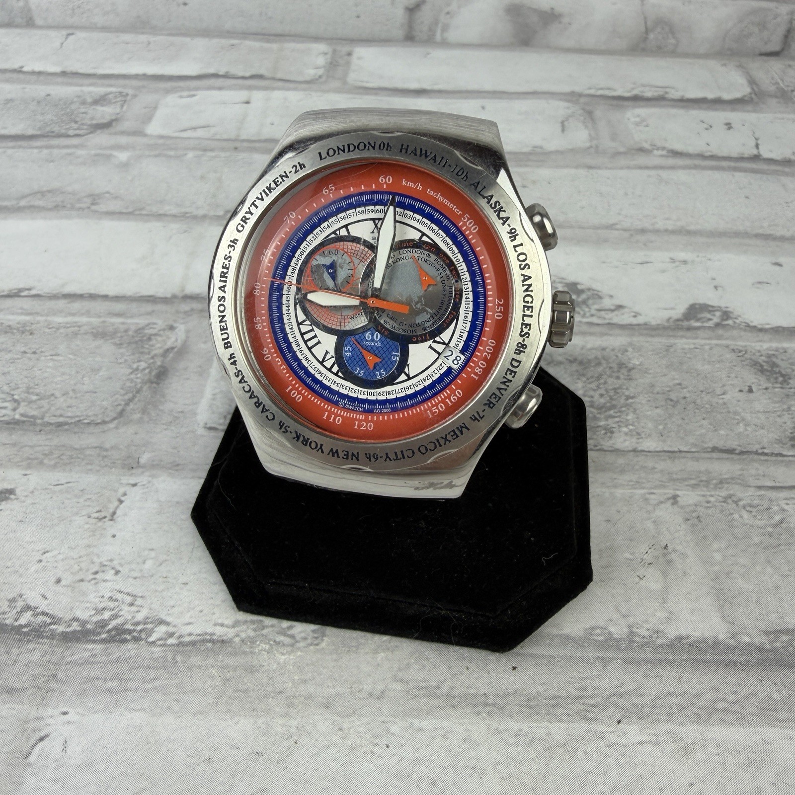 Swatch Irony The Chrono (YOS418G) Travel Man – Exc. Condition 2006 New Battery
