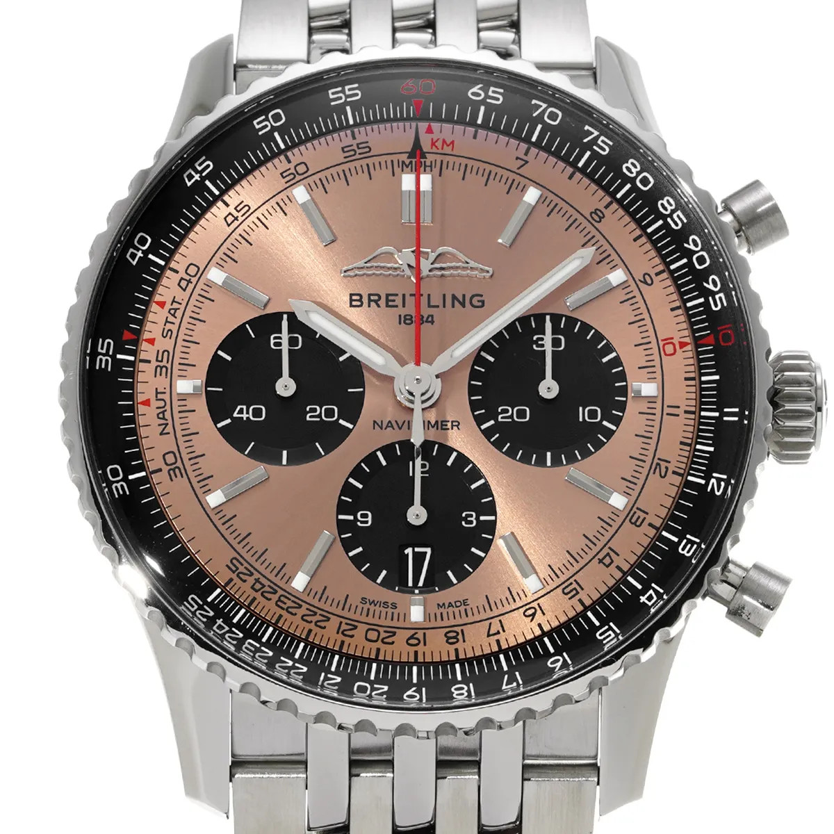 Breitling Navitimer AB0138241K1A1 ( AB0138) 41mm Pink / Black #WW1843