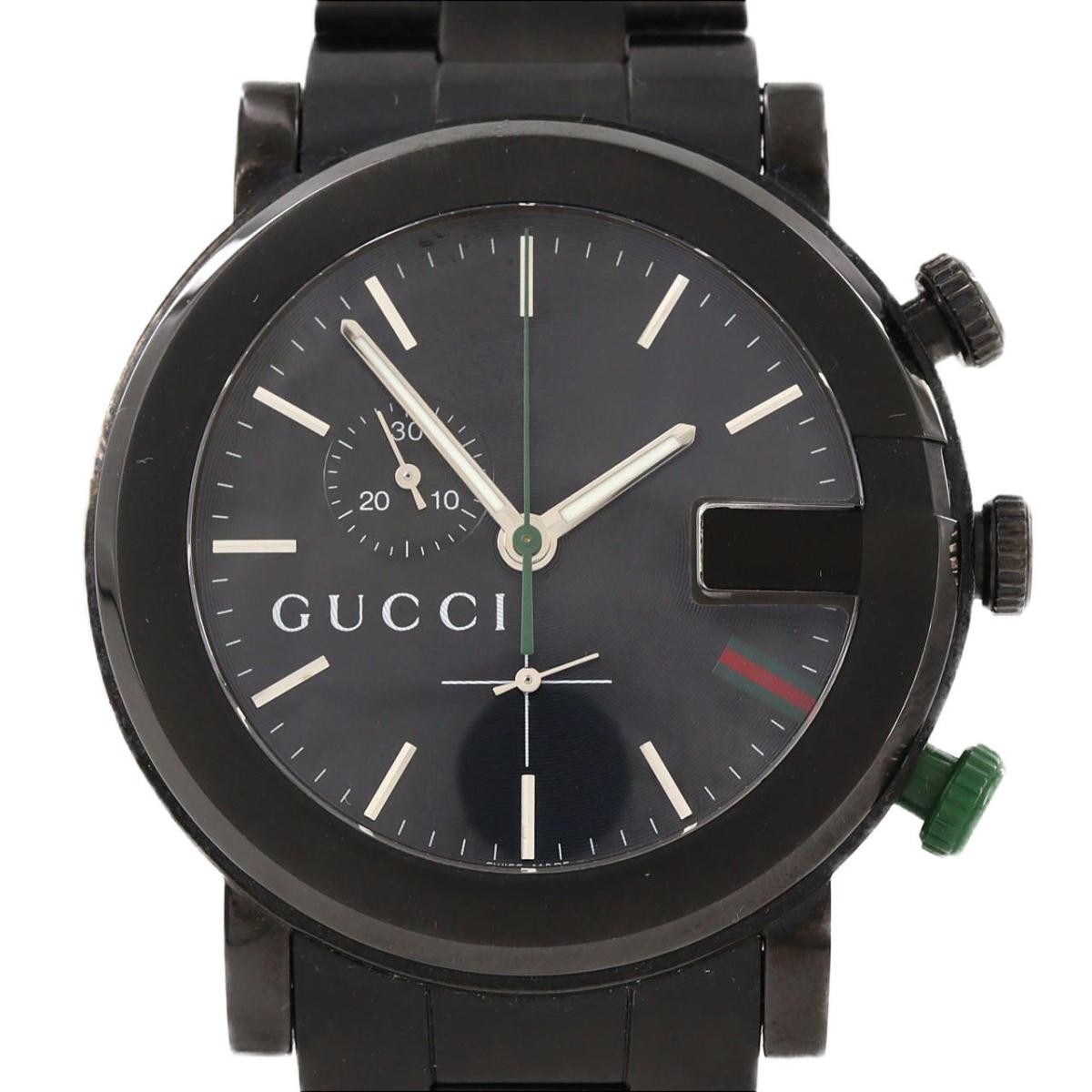 GUCCI G Chrono PVD 101MCHRONO YA101331 SS Quartz Used