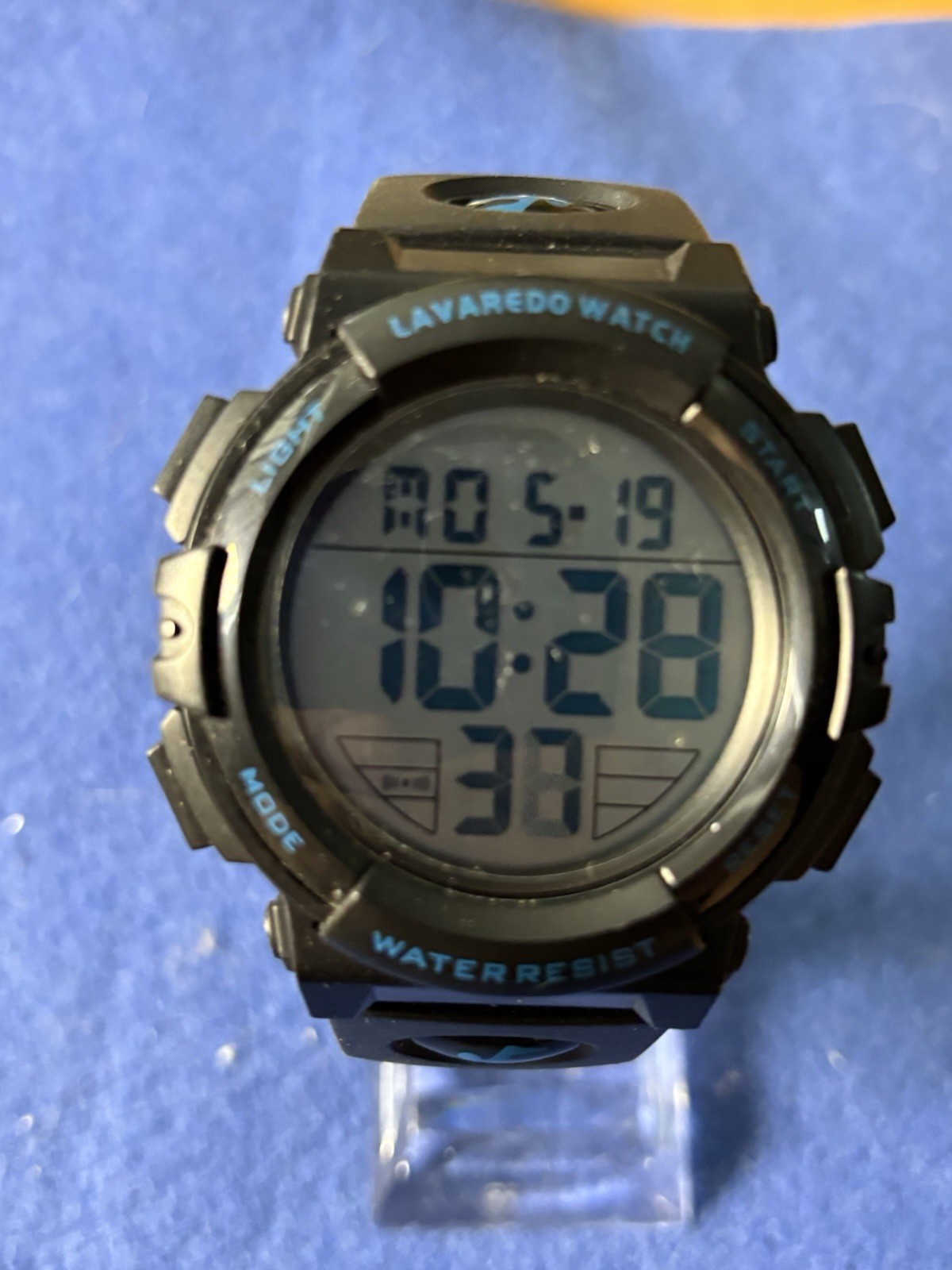 Lavaredo L6608-Man-1 Quartz Digital Sport Watch 50M Black Resin Strap