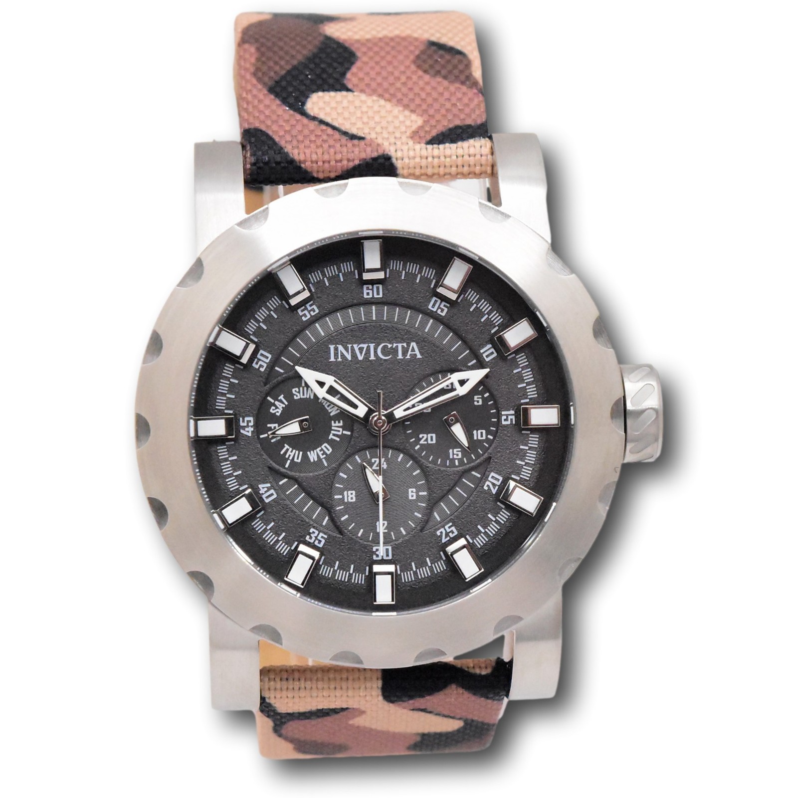 Invicta I-Force Commando Men’s 46mm Quartz Watch 47582 Khaki Camo Strap