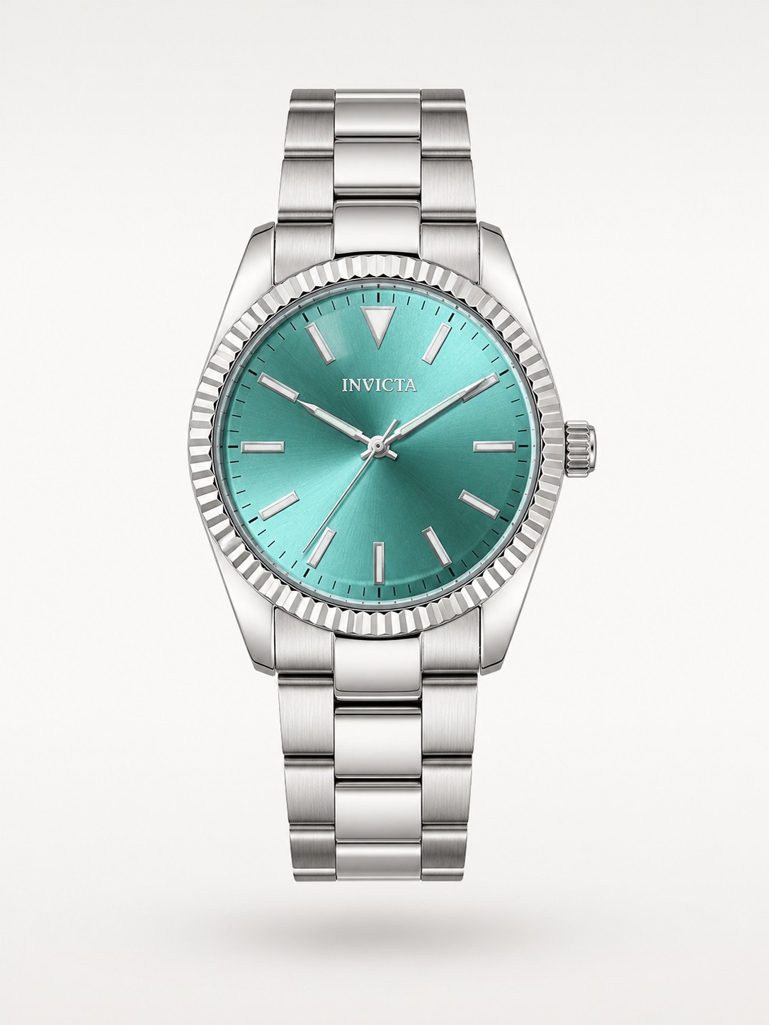 Invicta Men’s Tiffany Blue Sunburst Dial Stainless Steel Quartz Watch New w/ Box