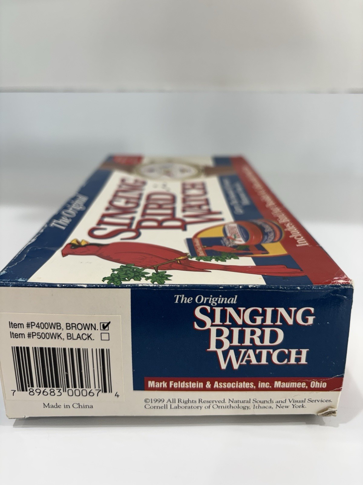 Original SINGING Bird Watch Cornell Lab Nature Sounds Leather Band Needs Battery