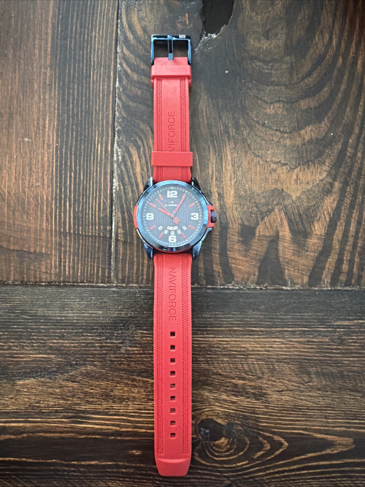NAVIFORCE Waterproof Red & Blue Sports Watch Men/ Women