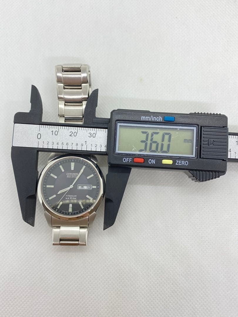 CITIZEN E101 Watch Titanium Black Dial Eco Drive Premium No Accessories