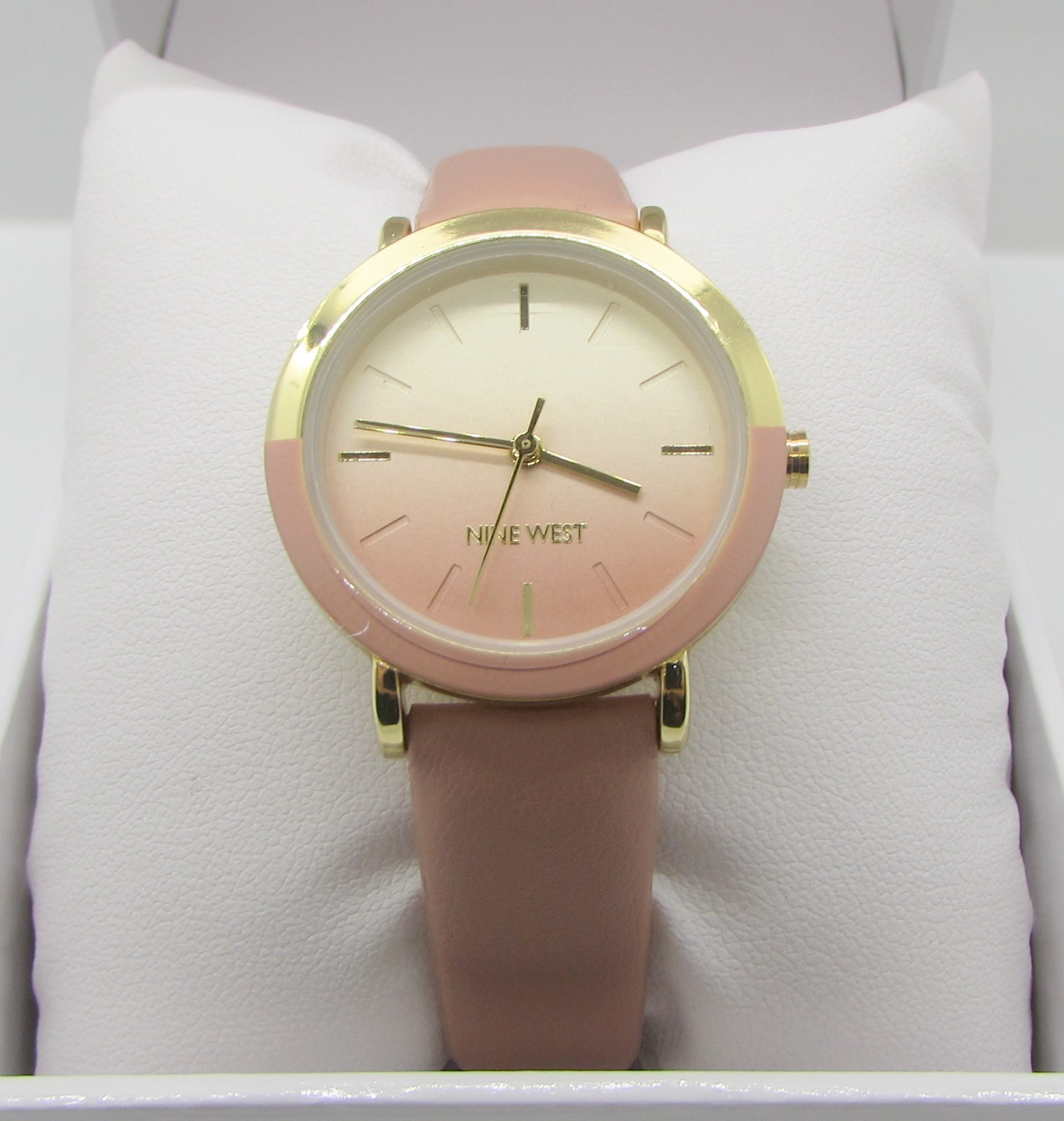 NEW Nine West Gold Pink & Cream Ombre Women’s Wrist Watch