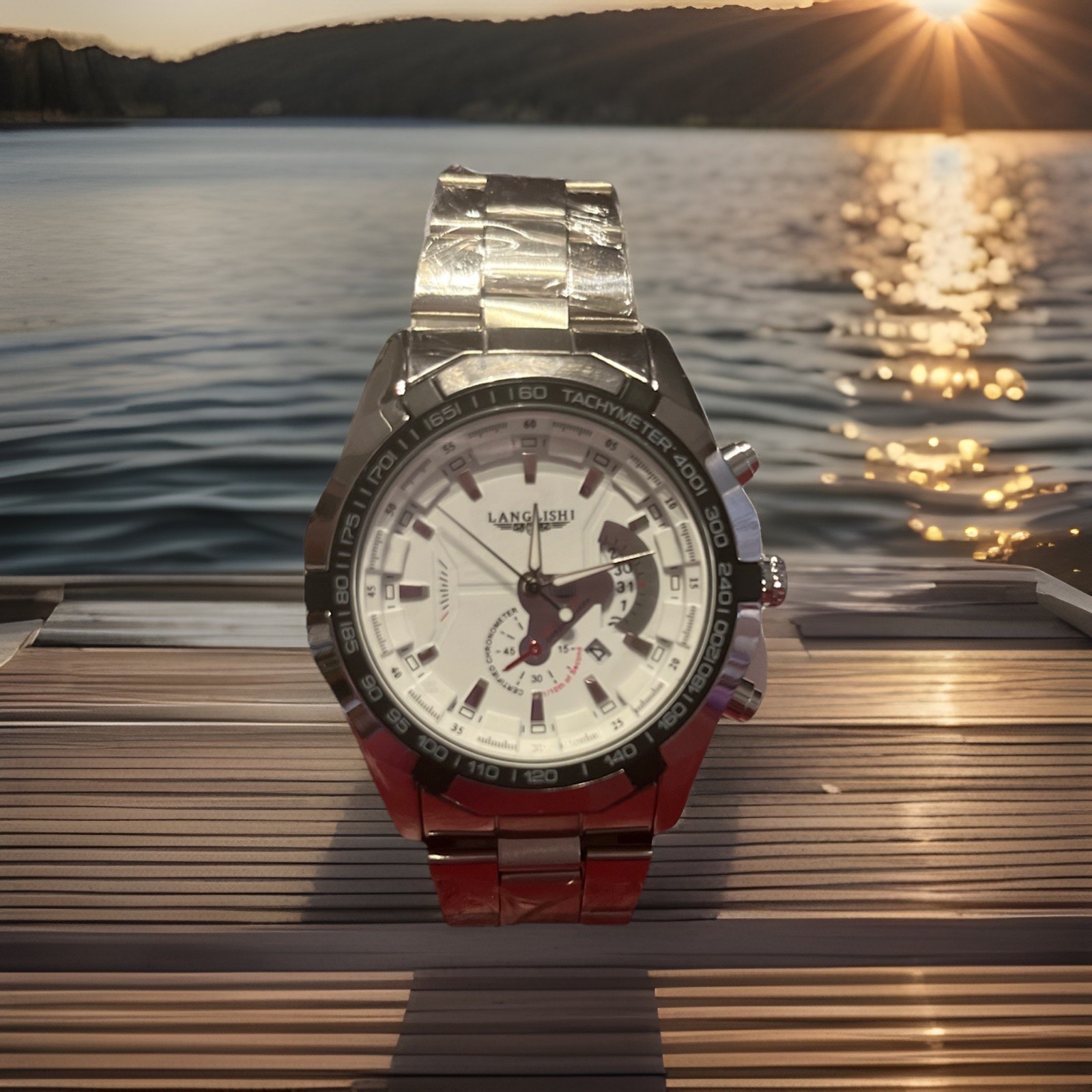 POEDAGAR Men’s Stainless Steel Langlishi Waterproof Quartz Watch 3ATM No. 320